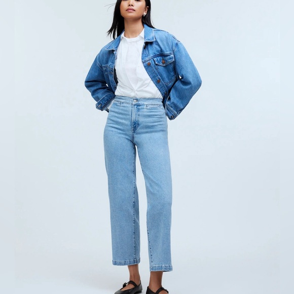 Madewell Denim - Madewell The Emmett Wide-Leg Crop Jean: Welt Pocket Edition Size 24